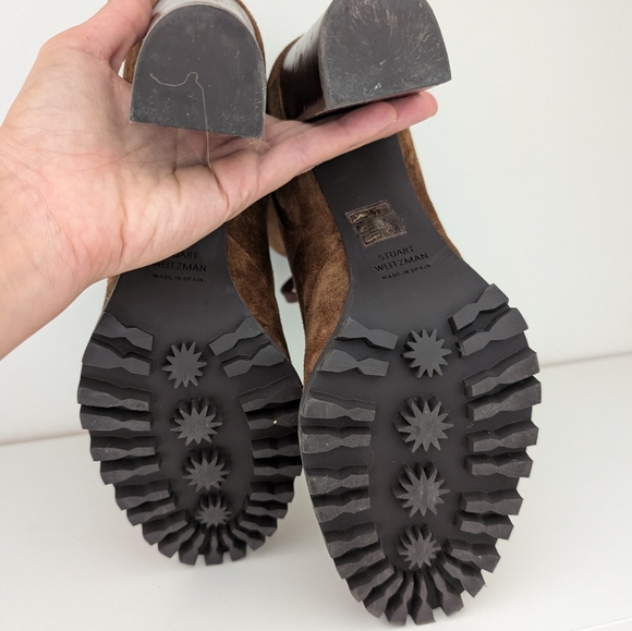 Stuart Weitzman Cyler color block lace up booties - Picture 9 of 13